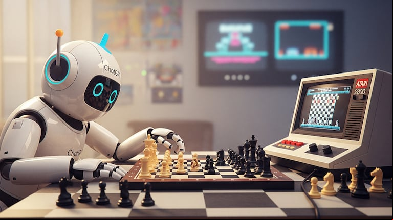 ChatGPT jugó al ajedrez contra una Atari de 1977... y perdió. (Imagen: GeminiAI)